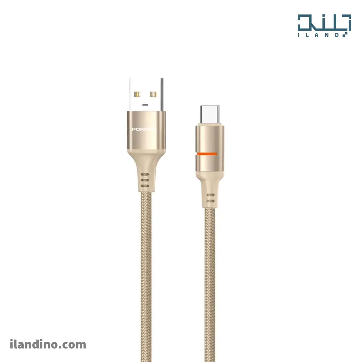 کابل یو اس بی به تایپ سی پرودو Porodo USB-A to USB-C LED Light Cable PD ...