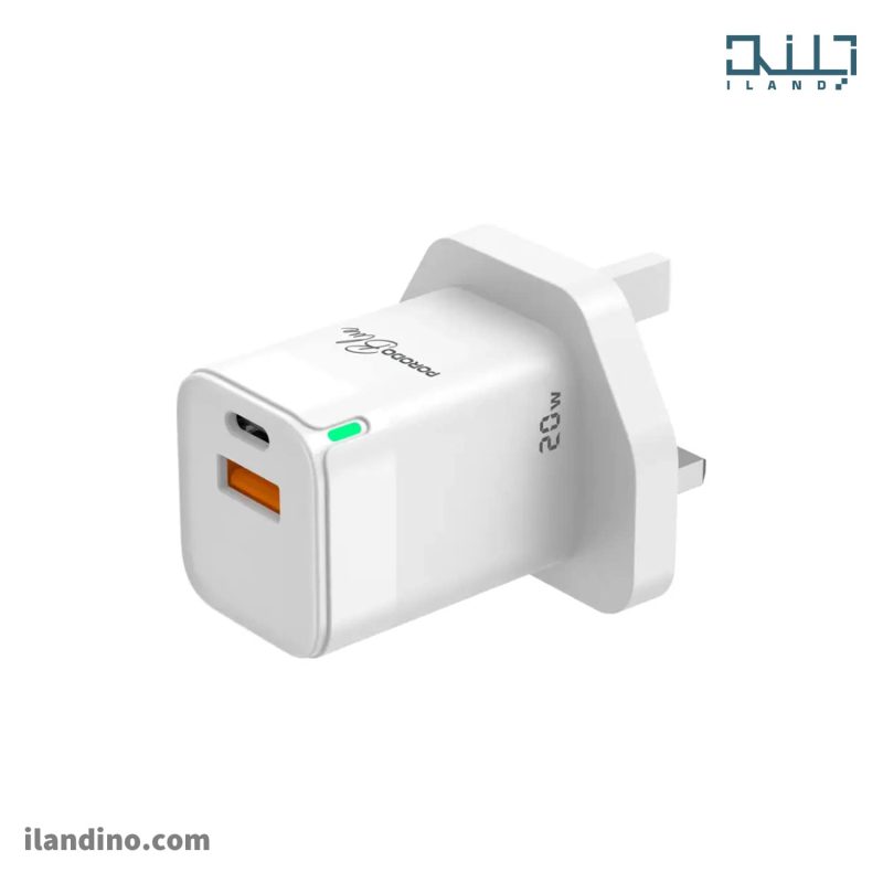 شارژر دیواری پرودو Porodo Blue Ultra Quick Charger PB-FWCH036